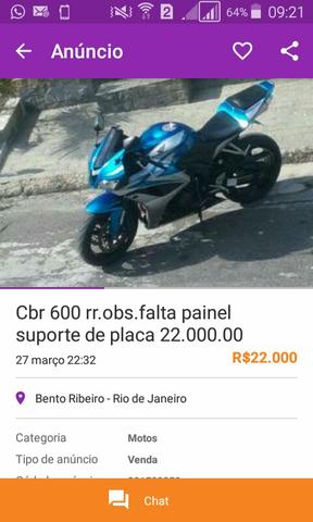 Sem choro cbr  obs:,  - Motos - Jacarepaguá, Rio de Janeiro | OLX