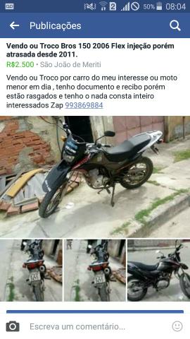 V-T Bros  flex porém atrasada desde  - Motos - Centro, São João de Meriti | OLX