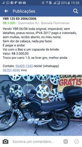 Ybr 125 ed  - Motos - Inconfidência, Nova Iguaçu | OLX